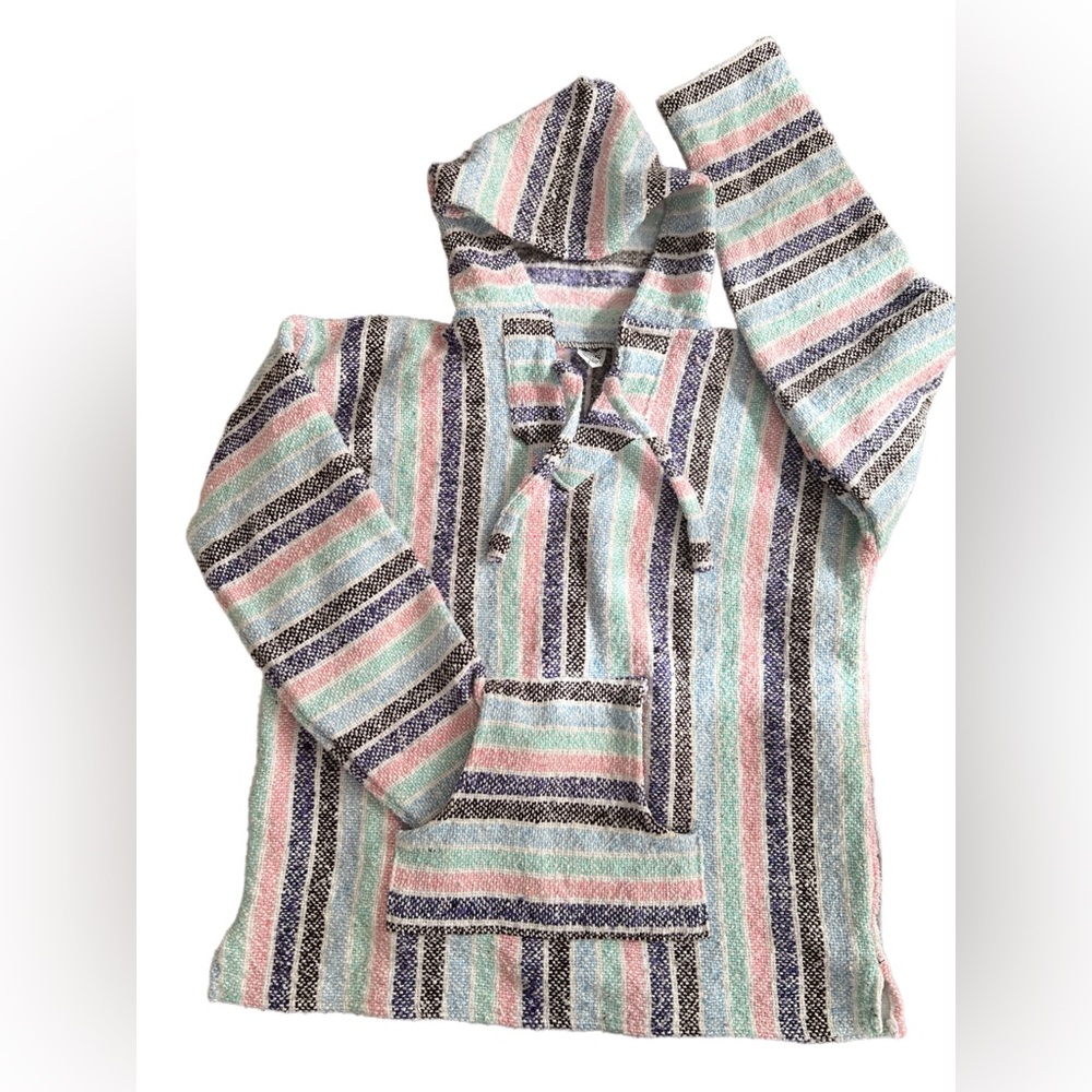 From Mexico! Artesan Striped Baja Hoodie